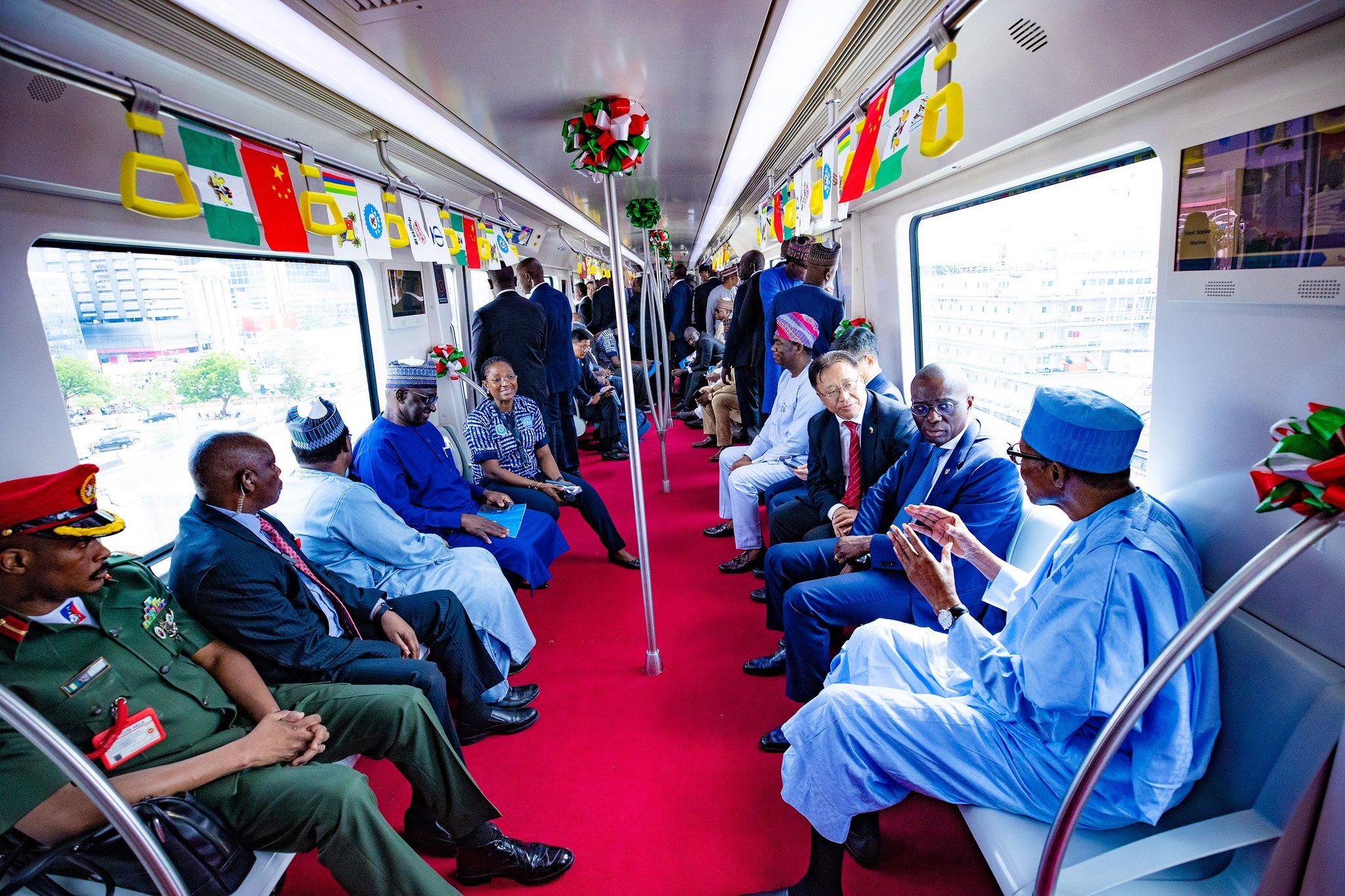 Photos Buhari Inaugurates First Phase Of Lagos Blue Line Rail Project