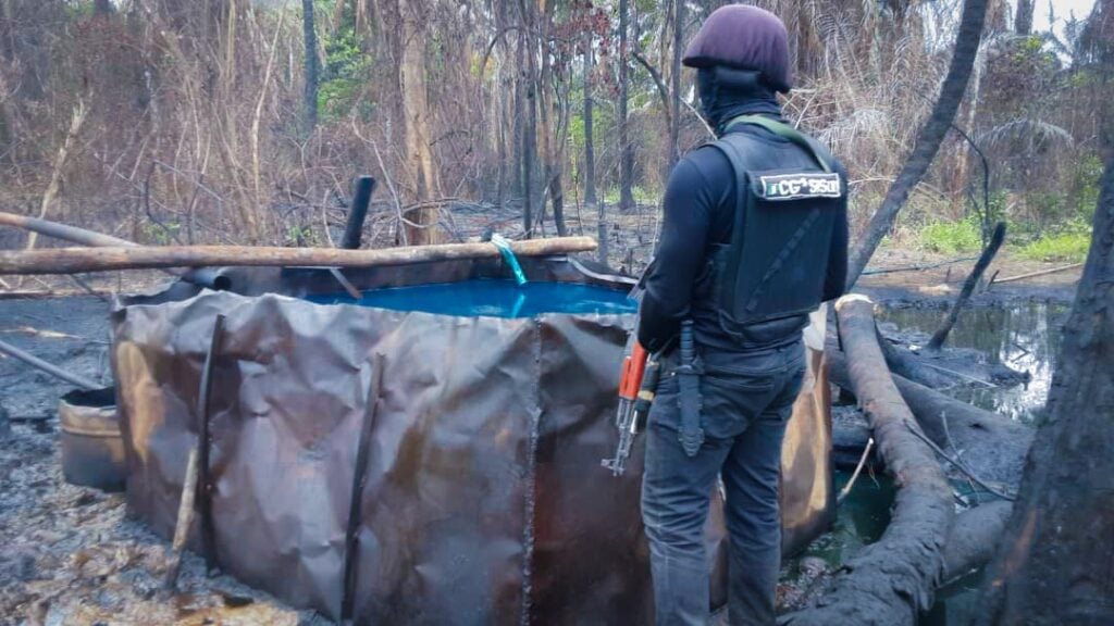 Nscdc Raids Illegal Refinery In Imo Recovers Litres Of