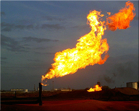 Climate gas flaring