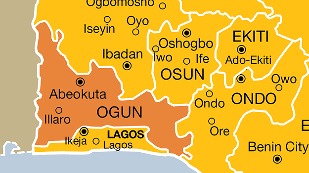 map of Ogun state, police
