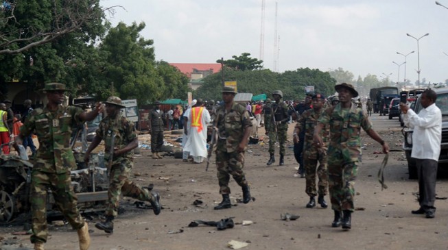 Soldiers ‘force’ suicide bomber to blow self up