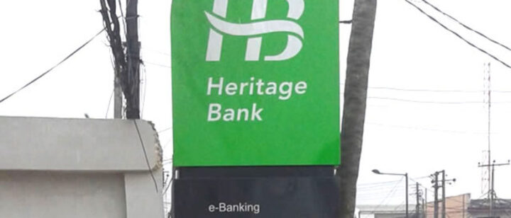 Heritage Bank sign post