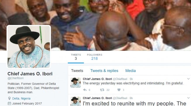 EXTRA: Ibori opens Twitter account, says ‘I’m excited’