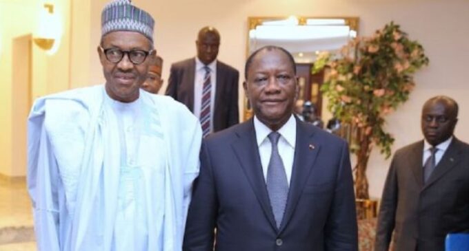 Ivorien president visits Buhari in Aso Rock