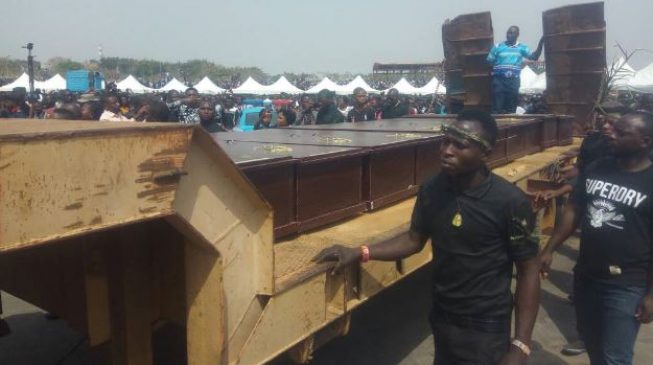 PHOTOS: Benue holds mass burial for those killed by herdsmen