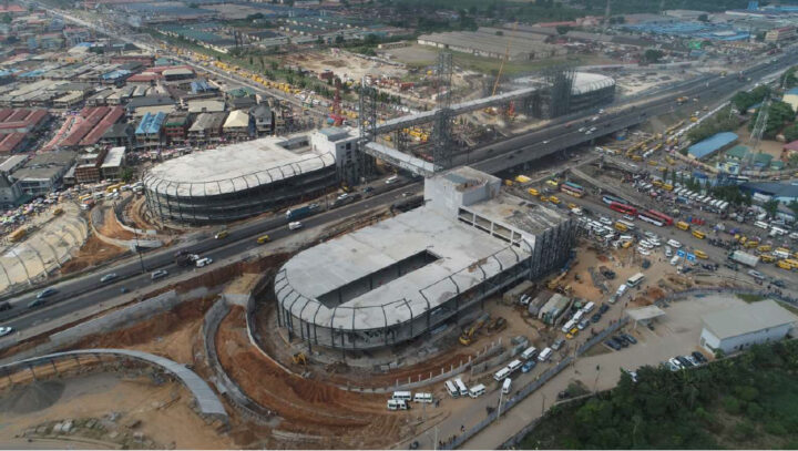 An ariel view of the Oshodi transport interchange