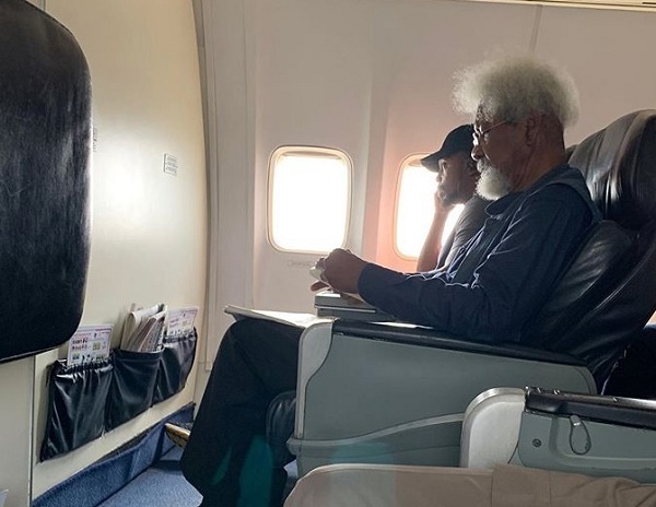 Outrage as aircraft passenger asks Wole Soyinka to vacate his seat