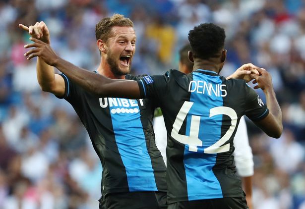 Nigeria's Dennis scores twice as Club Brugge hold Real Madrid in Spain