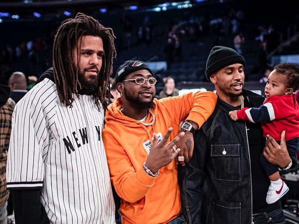 PHOTOS: Davido watches NBA match with J Cole, Ellen Pompeo, Trey Songz