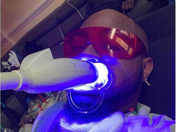 Davido visits dentist for teeth whitening