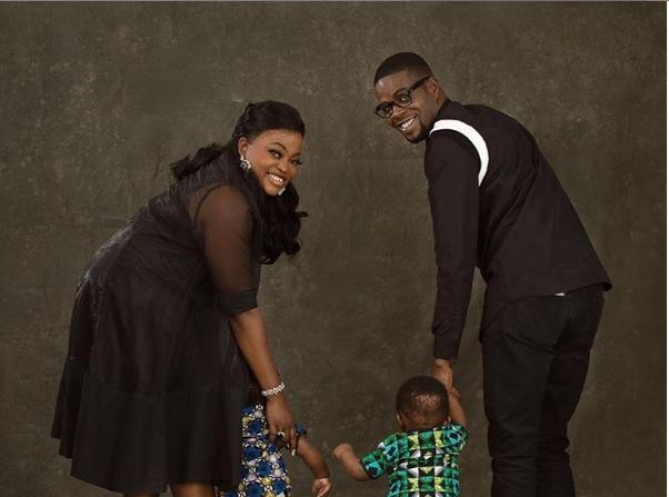 ‘Forward forever, backward never’— Funke Akindele’s husband flaunts family photo