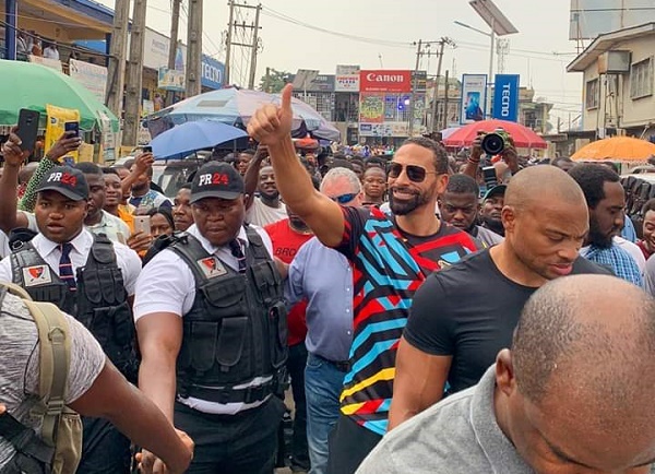 Rio Ferdinand visits Lagos’ Computer Village in media tour