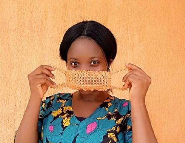 ‘She’s even a first class anatomy graduate!’ – Reactions as student makes face masks with beads
