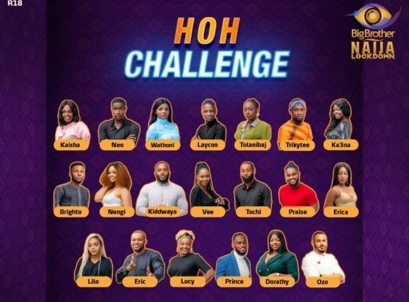 BBNaija Day 2: Housemates hold first Head of House challenge