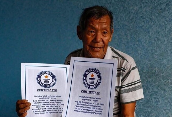 Ang Rita, Everest record-breaker, dies at 72