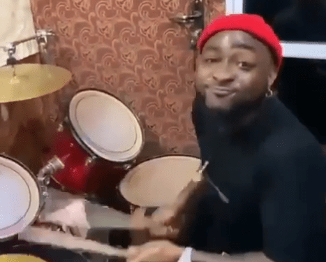 WATCH: Davido dazzles worshippers with drumming skills in Asaba church