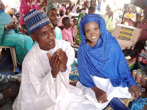 PHOTOS: Blue-eyed Risikat re-weds husband