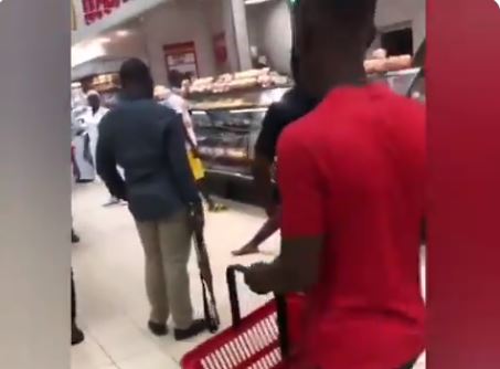 VIDEO: Policemen in mufti chase man into Ogun Shoprite