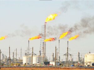 Carbon emissions gas flaring