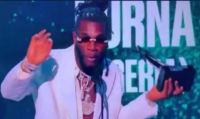 FULL LIST: Burna Boy beats Wizkid to win BET Award for the third time