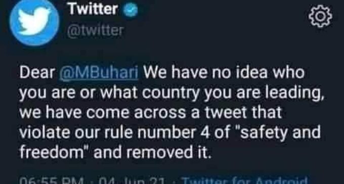 FACT CHECK: Viral screenshot of Twitter ‘disrespecting’ Buhari is fake