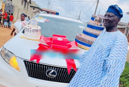 Bobrisky gifts dad Lexus SUV as birthday present