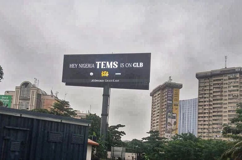 PHOTOS: Billboards announce Tems feature on Drake's 'CLB' album