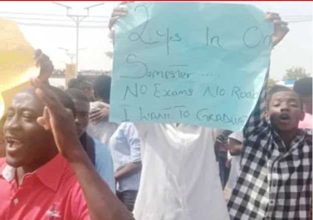 'We've spent 3 years for one semester' — Plateau poly students protest exam postponement