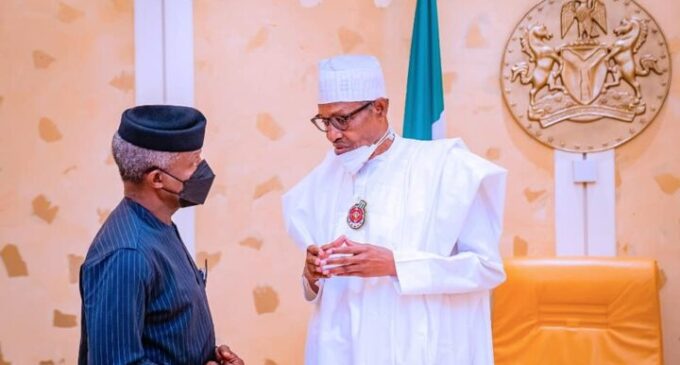 Osinbajo is in charge when I’m away, says Buhari