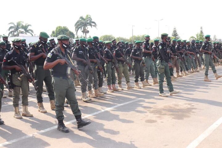 Police officers at Osun election