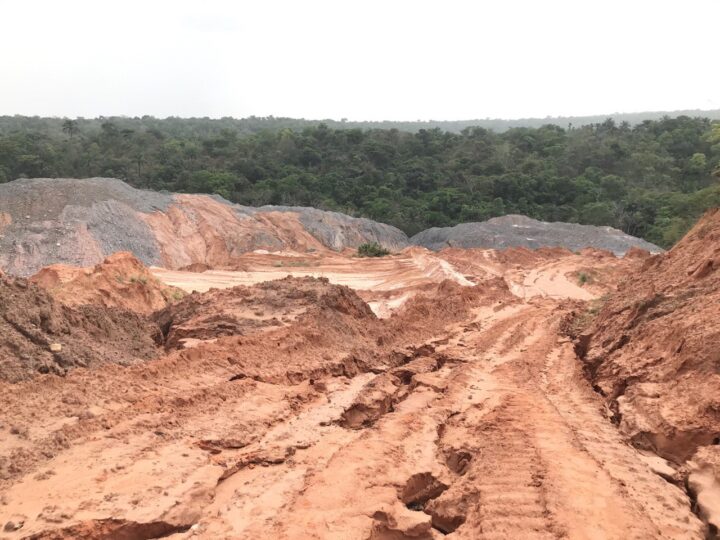 Collapsed mining site