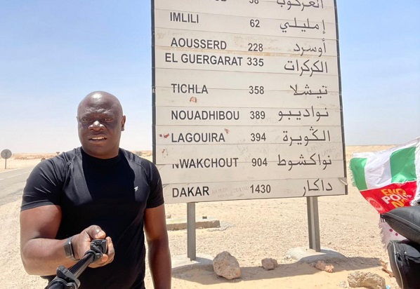 Tourist riding bike from London to Lagos says ‘I heard voices in Sahara desert’