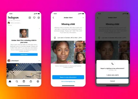 Instagram launches feature to help find missing children