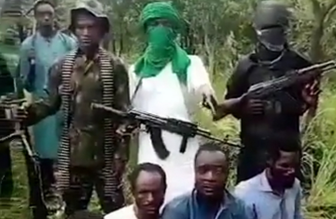 Boko Haram with their abductees