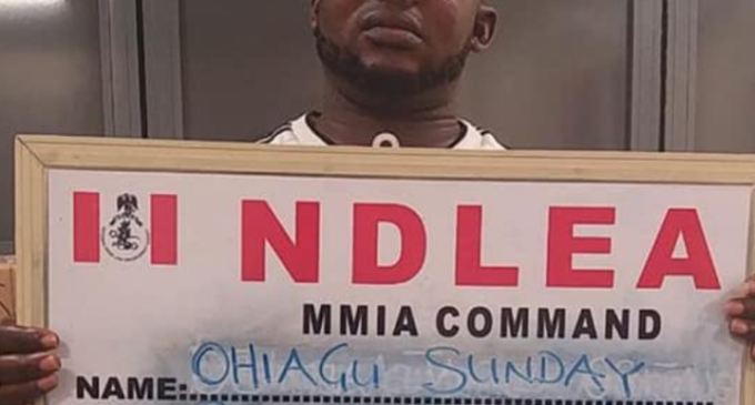 NDLEA arrests Lagos airport cleaner ‘who leads drug syndicate’