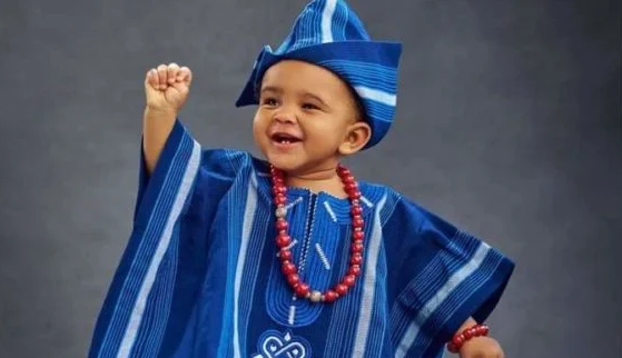 PHOTOS: Banky W, Adesua finally reveal son's face