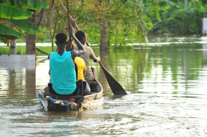 Flooded area in Nigeria