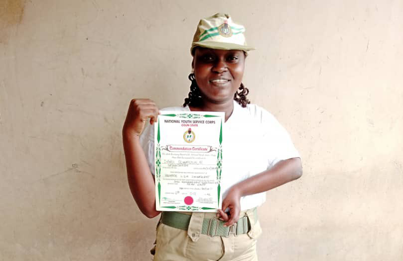 NYSC awards physically challenged corps member for serving in Osun election