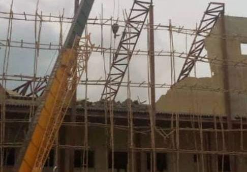 collapsed section, Stephen Keshi Stadium, Asaba, Delta state