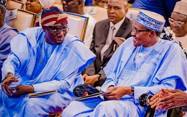 Babajide Sanwo-Olu and President Muhammadu Buhari