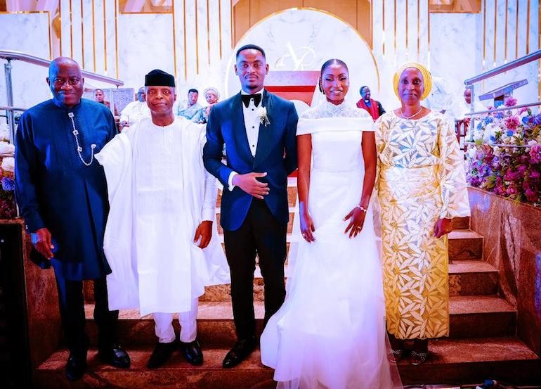 PHOTOS: Osinbajo, Jonathan attend wedding of Boss Mustapha’s daughter in Abuja