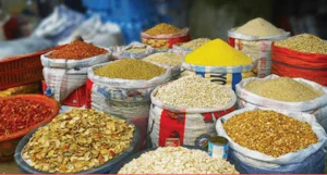 Foodstuff displayed at a market