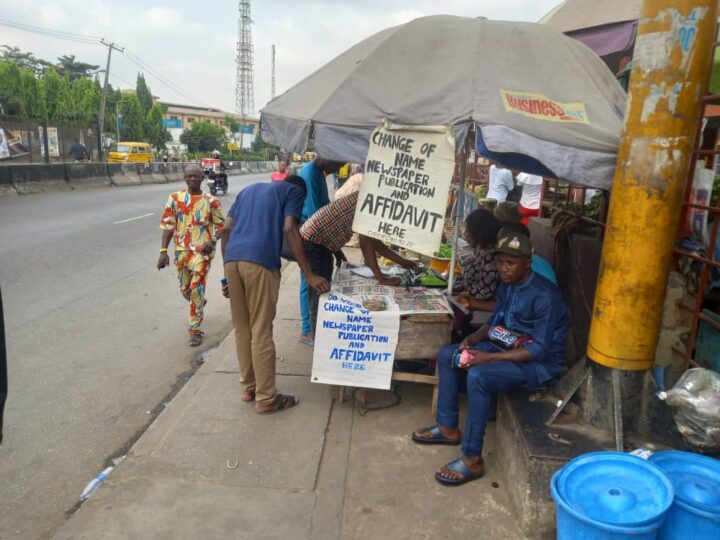 The newspaper stand