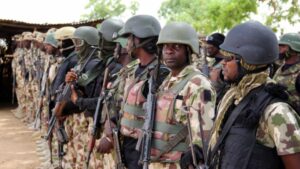 Nigerian army troops on forced abortions