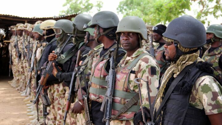 Nigerian army troops on forced abortions