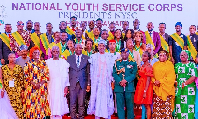 NYSC at 50: Buhari grants 65 ex-corps members employment, scholarships