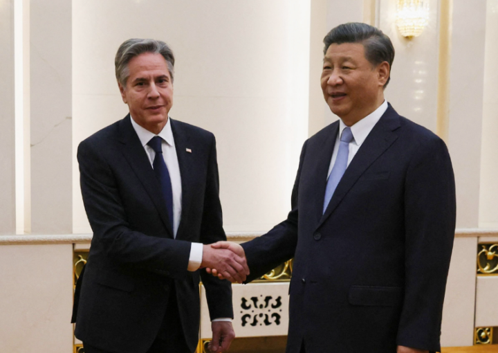 Anthony Blinken, US secretary of state and Xi Jinping, president of China