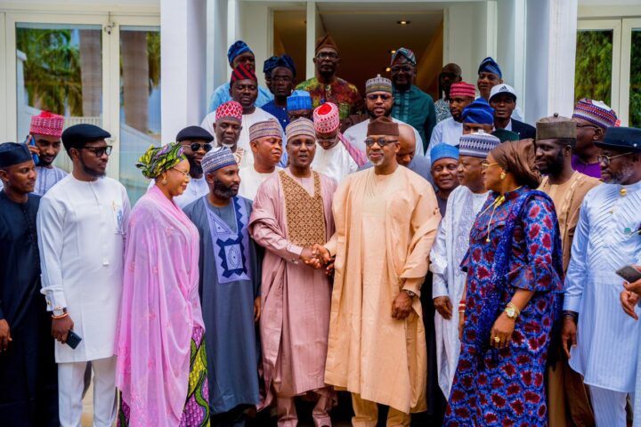 Dapo Abiodun, Ogun state governor with lawmakers-elect