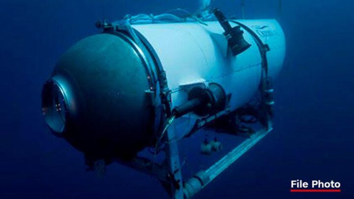 This undated photo of submersible provided by OceanGate Expeditions in June 2021 shows the company's Titan submersible. OceanGate Expeditions/AP
