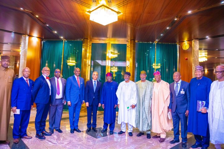 President Bola Tinubu and Airtel executives